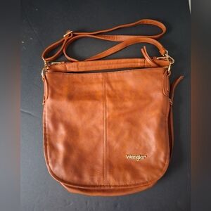 Wrangler Western Leather Crossbody Tan Bag / Shoukder Bag Purse